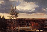 Distance Canvas Paintings - Landscape, the Seat of Mr. Featherstonhaugh in the Distance